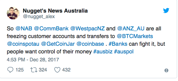 澳大利亚也出手了？澳四大商业银行冻结比特币账户_aicoin_图2