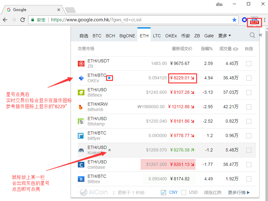 Chrome浏览器 AICoin实时行情扩展插件使用指南及安装教程_aicoin_图2